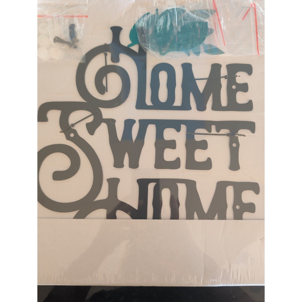 Home Sweet Home Decorative 12x12 Black Metal Wall Sign Art Country Farmhouse